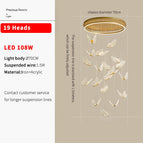 19 têtes D70xH150CM / Lumière blanche