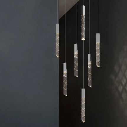 Lustre suspension nordique en cristal pour intérieur contemporain — LZ4X9J