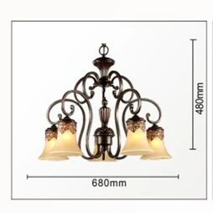 Lustre 6 bras style européen pour décoration élégante — LZ4X9P2Q