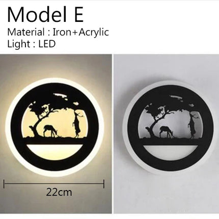 Applique murale moderne en acrylique style américain pour intérieur raffiné — LZ4N7Q2