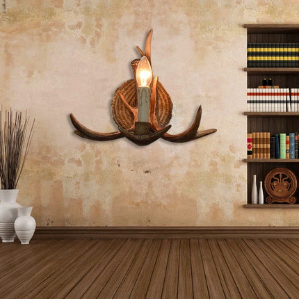 Applique murale LED décorative en résine forme bois de cerf — LZ4XJ9