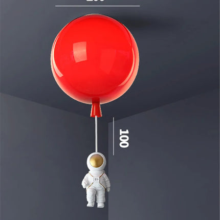 Plafonnier LED nordique avec motif astronaute et ballons pour enfants — LZ4X9QJ