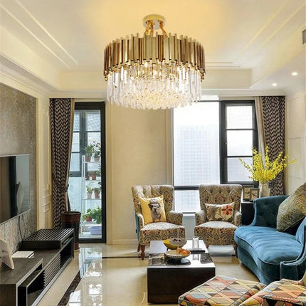 Lustre moderne en cristal avec grande suspension LED — LZ7XQ2