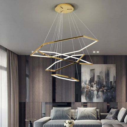 Lustre LED intérieur en acier inoxydable au design moderne — LZ4P9X