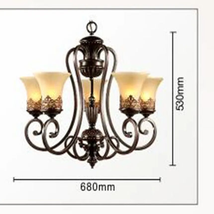 Lustre 6 bras style européen pour décoration élégante — LZ4X9P2Q
