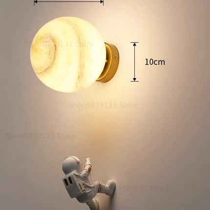 Applique murale enfant design astronaute avec étoiles et lune — LZ4X9P
