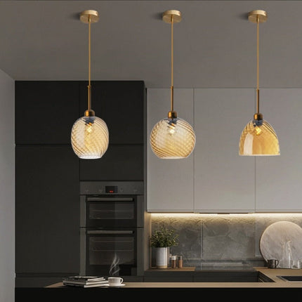 Suspension LED moderne avec abat-jour en verre Alvaro — LZ4X9T2