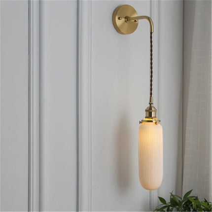 Applique murale en porcelaine blanche au design nordique élégant — LZ4QX9