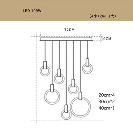 lustre led suspendu style loft pour escalier