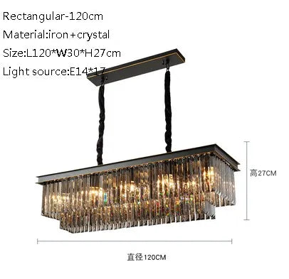 Lustre moderne en cristal pour bar et restaurant élégant — LZ4X9J2