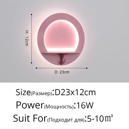 Applique murale LED économique au design nordique avec étagère intégrée — LZ4X9M2