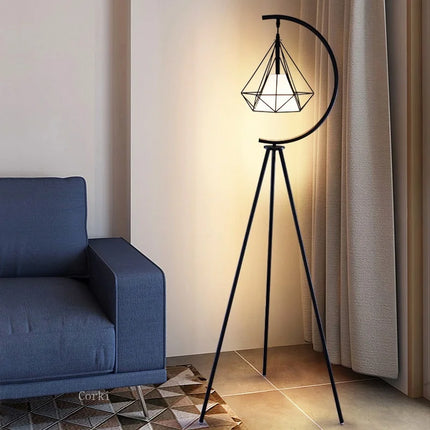 Lampadaire LED en fer forgé au design nordique moderne — LZ4X9P2
