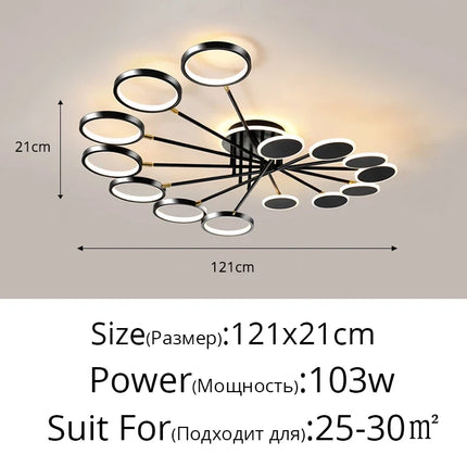 Lustre LED créatif pour décoration intérieure moderne — LZ4X9T