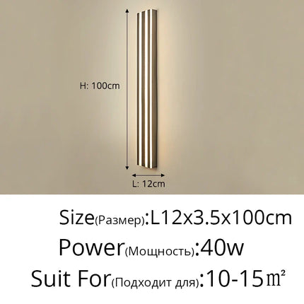 Applique murale de luxe imperméable à bandes longues décoratives — LZ4P9XQ
