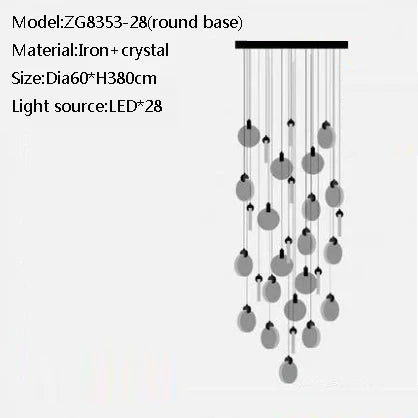 Lustre en cristal pour intérieur moderne et élégant — LZ4X9Q2
