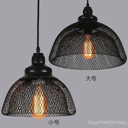 Lustre industriel cage oiseau en fer style loft rétro minimaliste — LZ4P9XJ