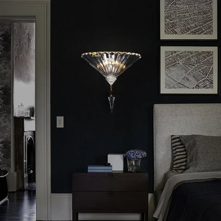 Applique murale moderne en cristal avec miroir