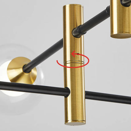 Lustre suspension en verre moderne à forme géométrique nordique — LZ4X9P