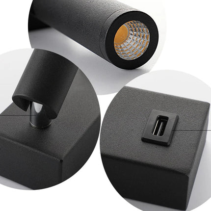 Spot LED rotatif en métal avec interrupteur pour lecture — LZ4X9J