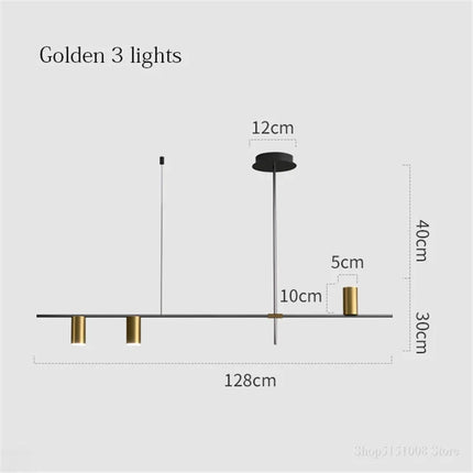 Lustre LED moderne et simple pour café et restaurant — LZ4X9P2