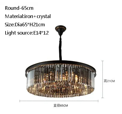 Lustre moderne en cristal pour bar et restaurant élégant — LZ4X9J2