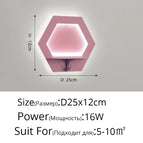 Pentagone Rose 16W / Blanc froid (5 500-7 000 K).
