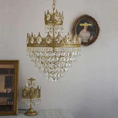 Lustre couronne moderne en cristaux pour intérieur — LZ4X9P2