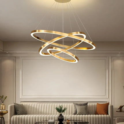 Lustre suspension cercle rond style nordique moderne — LZ4P9XQ