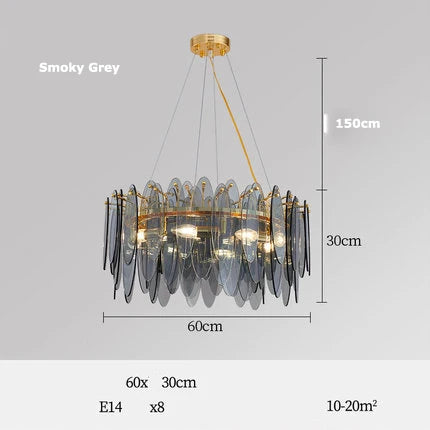Lustre Art Déco en fer et verre pour éclairage moderne — LZ4X9T