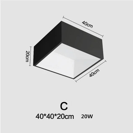 Plafonnier LED carré à intensité variable à installer soi-même — LZ4P9XQ