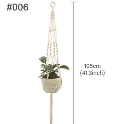 suspension en macramé pour pots de fleurs décoratifs