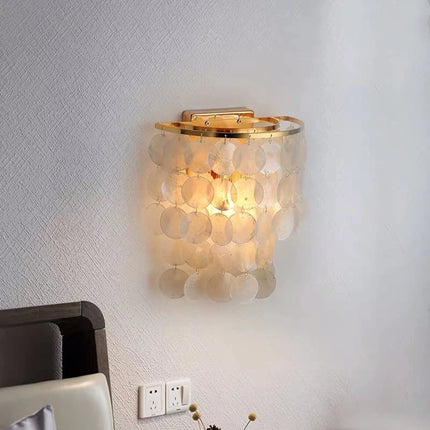 Applique murale en coquillage naturel à lumière douce — LZ4X9P2