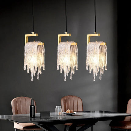 Suspension nordique en verre et cuivre pour décoration intérieure — LZ4X9P