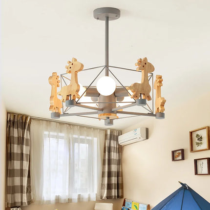 Suspension LED en bois forme étoile diamant — LZ4X9T2