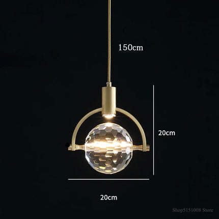 Suspension LED en cristal au design nordique luxueux — LZ4X9T