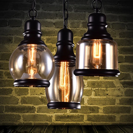 Suspension vintage en verre pour bouteille de vin style industriel — LZ4X9T