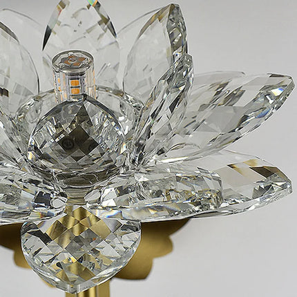 Applique murale LED en cristal forme lotus pour décoration intérieure — LZ4X9T2