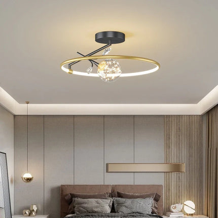Plafonnier en verre cristal au design moderne pour intérieur élégant — LZ4X9JQ