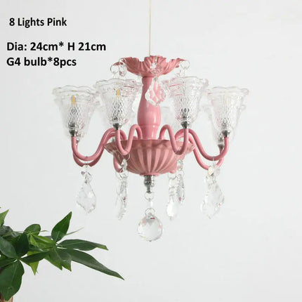 Suspension mini créative avec abat-jour en verre et cristal — LZ4P9XQ