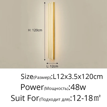 Applique murale de luxe imperméable à bandes longues décoratives — LZ4P9XQ