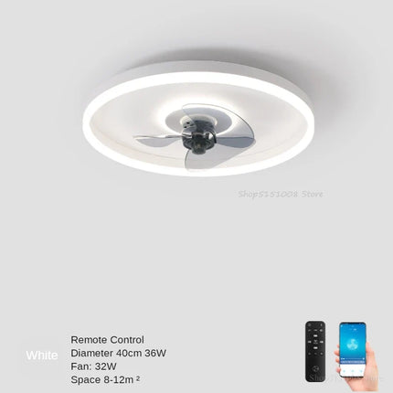 Plafonnier moderne avec ventilateur et éclairage LED 3 couleurs — LZ4X9P