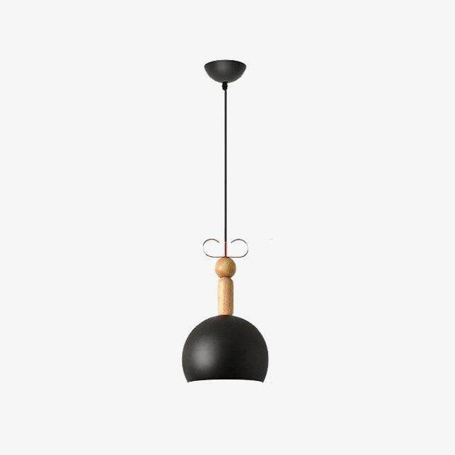 Suspension moderne de couleur et tige en bois