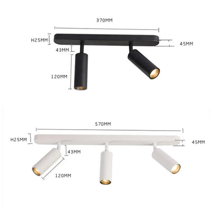 Spot LED moderne à cylindres métalliques multiples — LZ4N7Q2