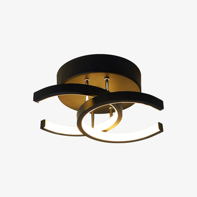 Plafonnier LED moderne à deux croisillons en métal Donatelo — LZ4Q7M1