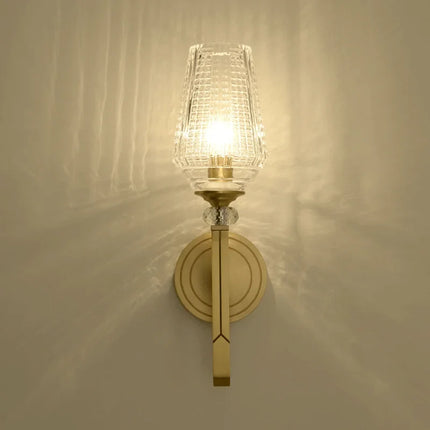 Applique murale design postmoderne en cristal et cuivre — LZ4X9P2