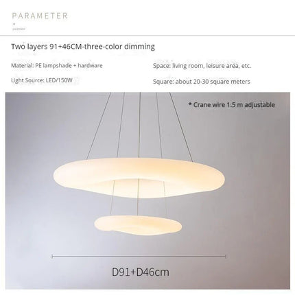 Suspension LED design nuage style nordique moderne — LZ4P9XJ2