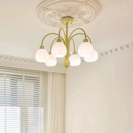 Lustre européen en verre citrouille avec éclairage LED intérieur — LZ4X9QJ