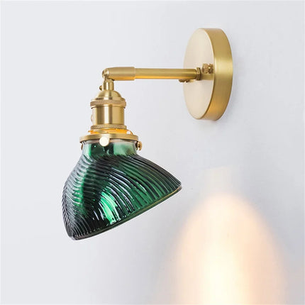 Applique murale nordique en laiton et verre pour décoration intérieure — LZ4G7XQ