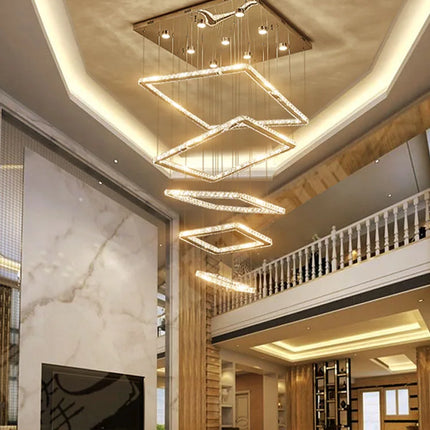 Lustre LED moderne en cristal au design minimaliste élégant — LZ4P9X