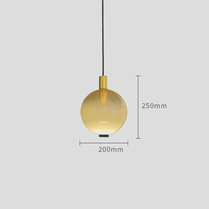 Suspension boule en verre style vitrail italien pour salon et cuisine — LZ4X9T